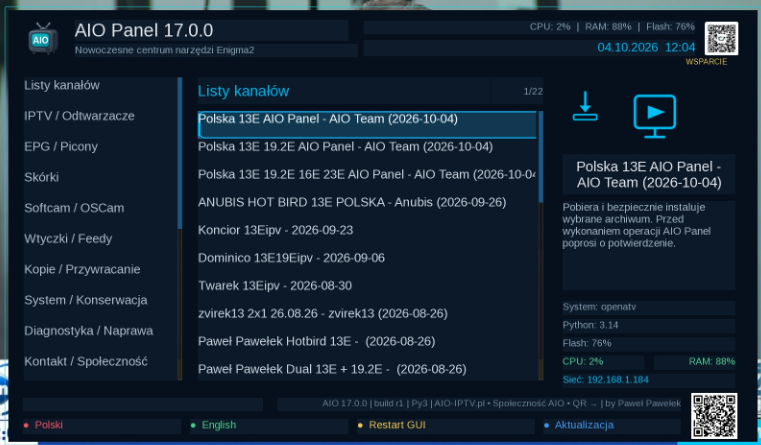 AIO Panel 17.0.0